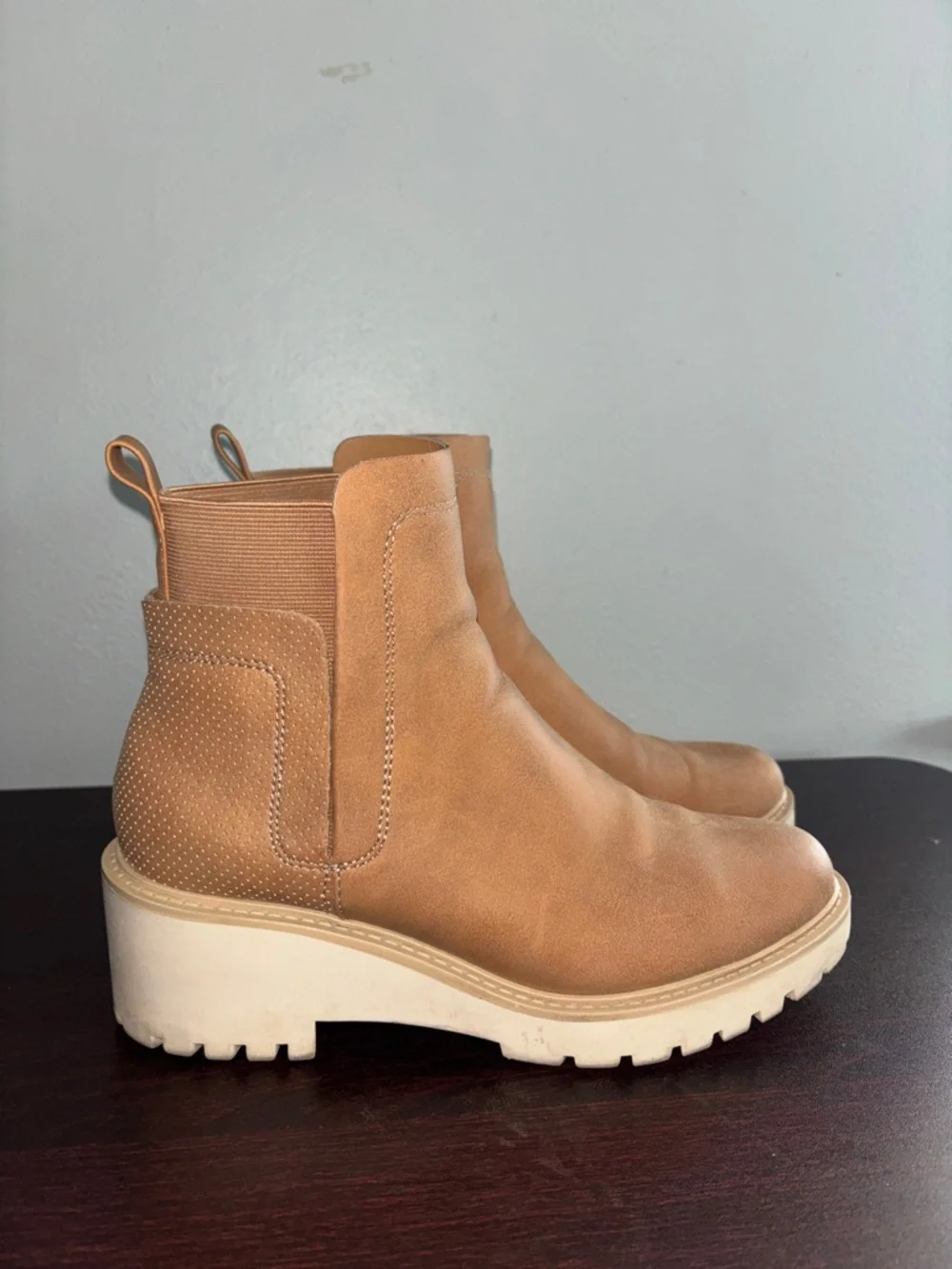 a.n.a Brown Ankle Booties